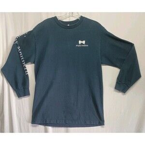 Simply Southern Women's Medium Blue Long Sleeve Shirt Casual Work Travel Winter